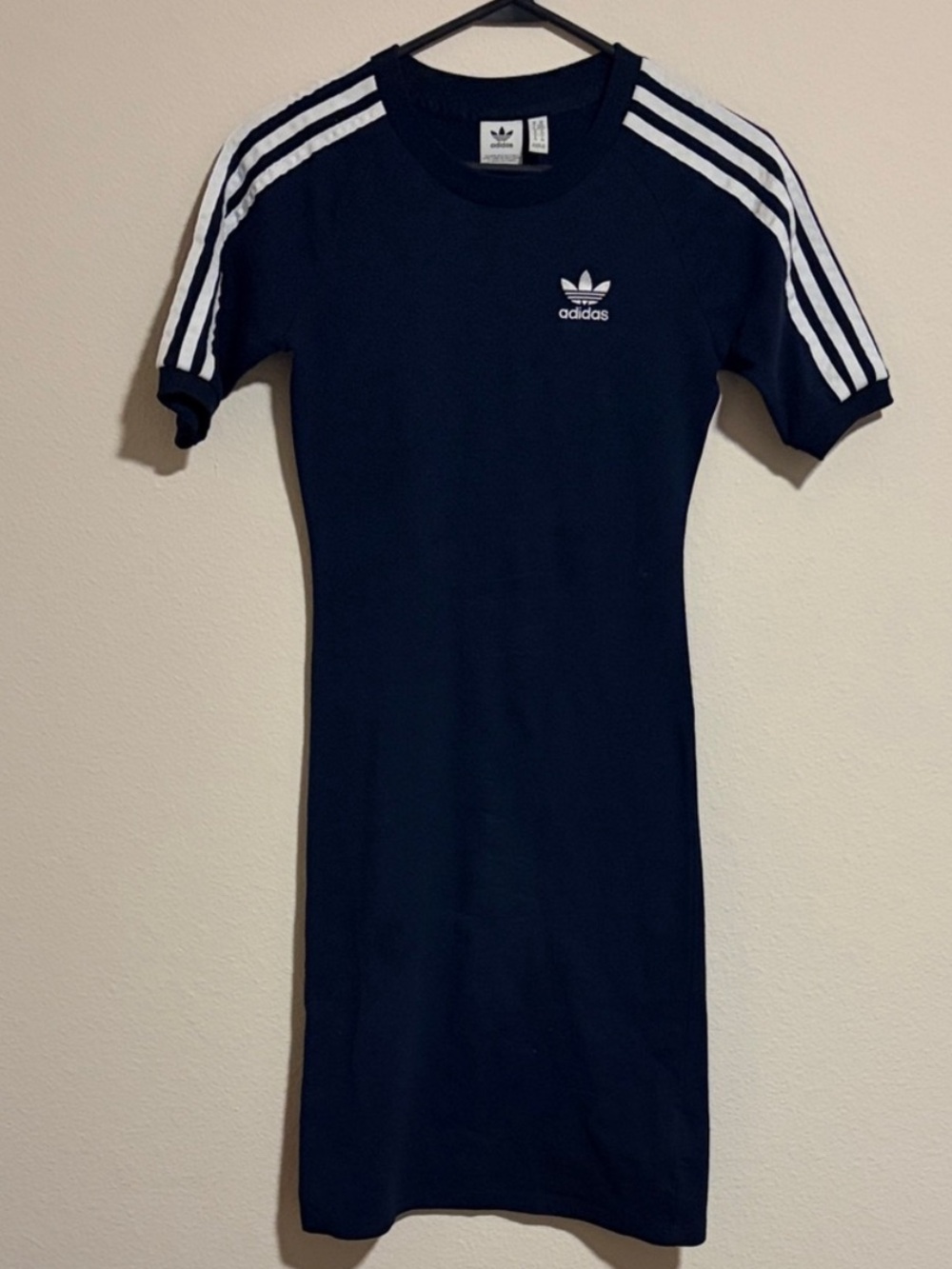 Adidas Women's Navy 3-Stripe Knit Dress
